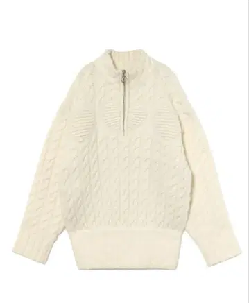 andmary heart loose knit White