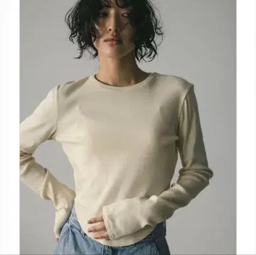 [ style mixer ] 밑단 라운드 리브 탑