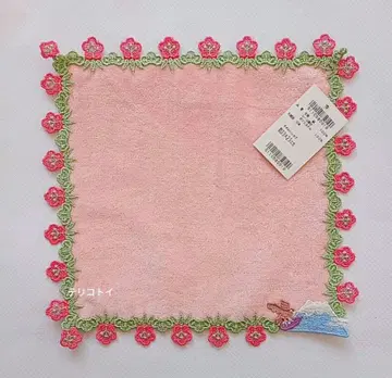 긴자와 레이스점 손수건 일후지 니타카 산나스비 핑크 새상품 미사용