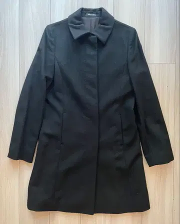 COMME CA DU MODE 블랙 울 피코트