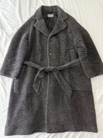 agnona 알파카 벨티드 코트 아뇨나