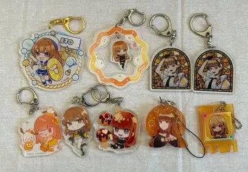 컬러풀 피치 에토 아크릴 키링 9개