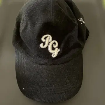 PG 로고 자수 블랙 캡