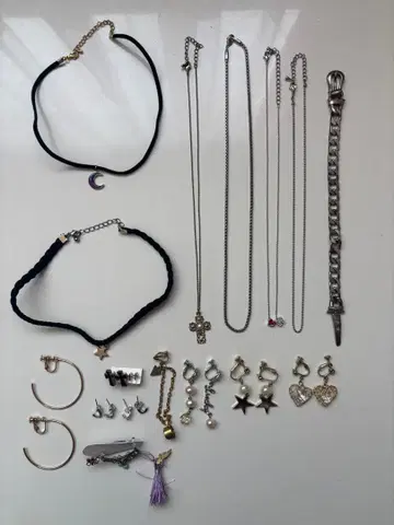 주얼리 세트 16점 목걸이 귀찌 팔찌