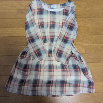 Alma Design 체크 무늬 긴팔 원피스