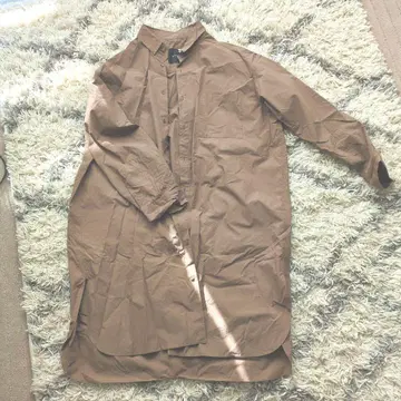 ATON(에이톤) 브라운 롱 셔츠