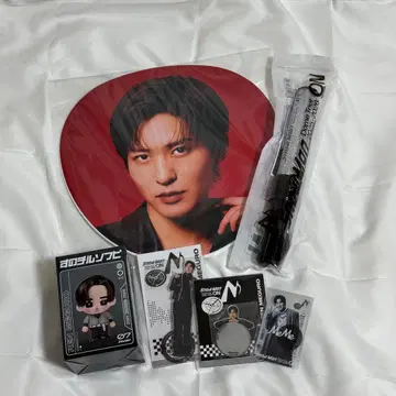 SnowMan ON 응원봉 메구로 렌 부채 아크릴 스탠드 스티커