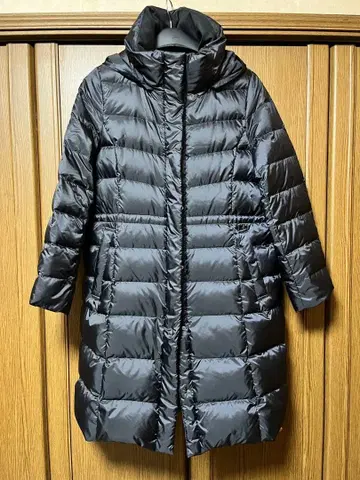23구 후드 부착 롱 다운 자켓 44 네이비