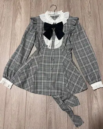 시크릿허니 체크 셋업