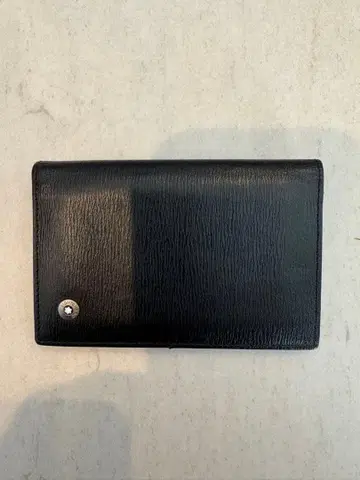 몽블랑 가죽 블랙 명함지갑 이단 접이식