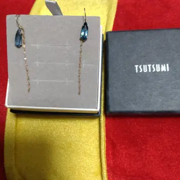 선착순! TSUTSUMI 블루 토파즈 후크식 귀걸이