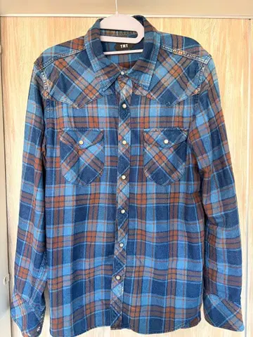 [TMT]DOUBLE WING INDIGO CHECK SHIRTS