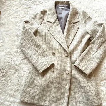 [새상품급] 리젝시 트위드 자켓 더블 버튼 라메