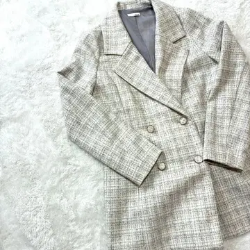 [새상품급] 리젝시 트위드 자켓 더블 버튼 라메