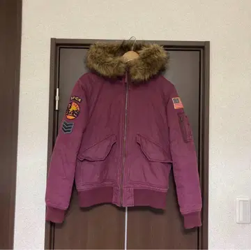 GAP 갭 N-2B 플라이트 자켓 버건디 S