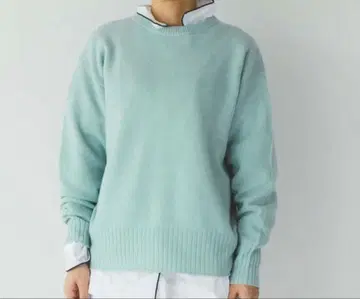 북유럽, 생활 잡화점 울 캐시미어 베이직 니트 페일 그린