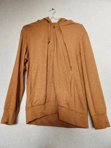 브라운 풀 집업 후드티