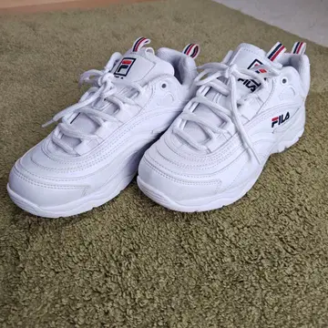 FILA 화이트 스니커즈 통굽 25cm