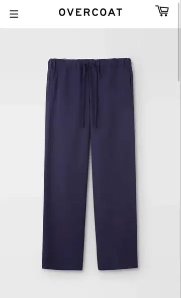 OVERCOAT 레이온 트리코틴 트라우저 1 네이비