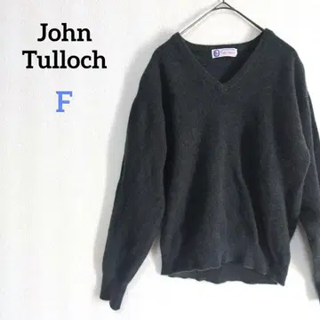 존 타록 퓨어 울 100% 니트 V넥 스웨터 스코틀랜드제