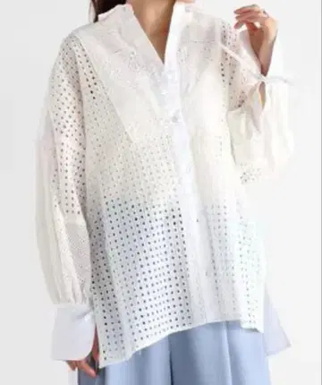 Vin 컷워크 레이스 오버 셔츠