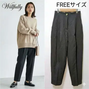 willfully 위르플리 테이퍼드 팬츠 블랙 F 하이웨스트 새상품급