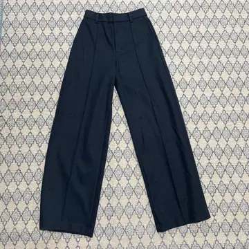 유니클로 브러쉬드 저지 와이드 팬츠 긴 길이 S 네이비