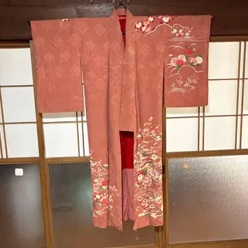 핑크 꽃무늬 자수 호몬기