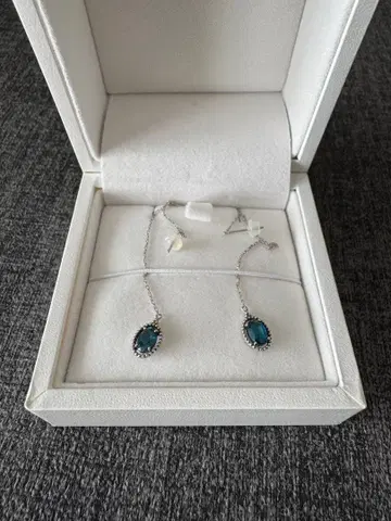 GINZATANAKA 블루 오벌 귀걸이