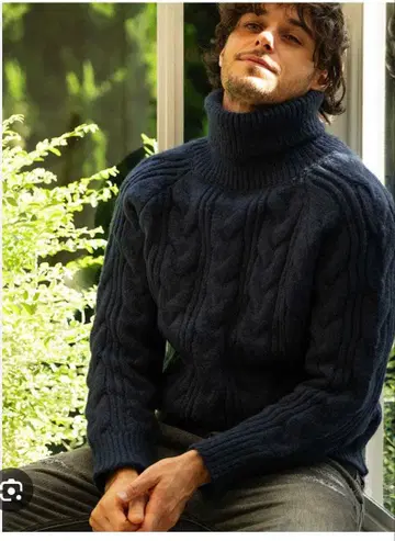 ESTIVANT 에스티반 네이비 니트 스웨터 XL