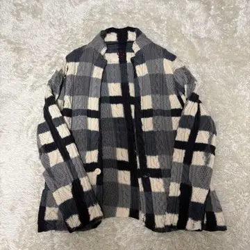 새상품급 사이드 로프 가디건 니트 자켓 사이즈 2