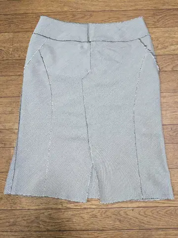 MICHEL KLEIN 그레이 타이트 스커트 38