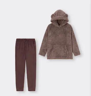 GU 마쉬멜로우필 곰 곰 브라운 XL 룸웨어 상하의 세트