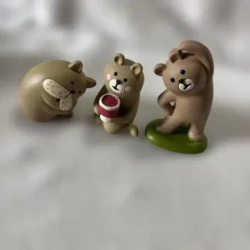 곰 피규어 3개 세트