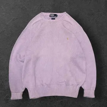 랄프 로렌 코튼 니트 퍼플