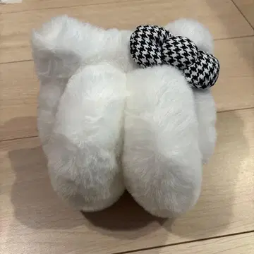 하운드투스 체크 화이트 귀도리 헬로키티 피크닉 가든