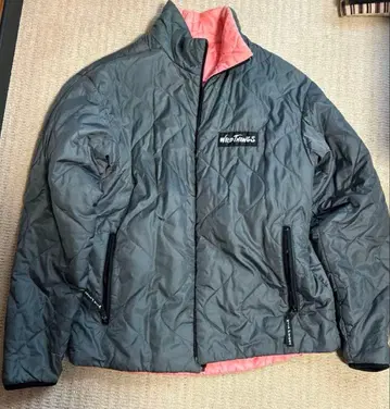 WILD THINGS 나일론 자켓 그레이/핑크