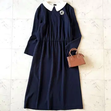 정가 3만 3천*매킨토시 철학 허리 개더 원피스 38 네이비