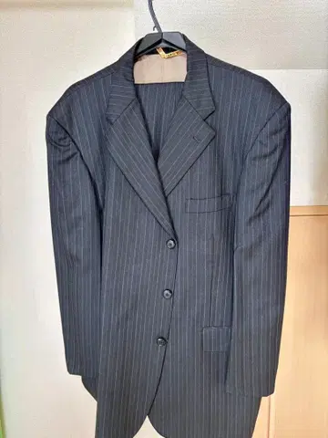 수트 상하의 AREZZO BIANCONI 4L 울 99% 스트라이프