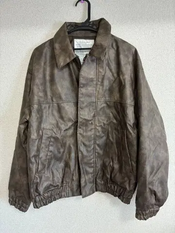 인조 가죽 브라운 가죽 점퍼 S 사이즈