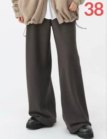 AP STUDIO 엘라스틱 팬츠 브라운 38