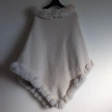 새상품급 S 아이보리 여성용 판초 케이프 코트