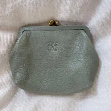 일비종떼 IL BISONTE 블루 그레이 가마구치 코인 케이스