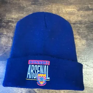 아스날 니트 모자 네이비
