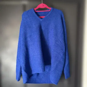 C.C.CROSS V넥 니트 스웨터 파랑