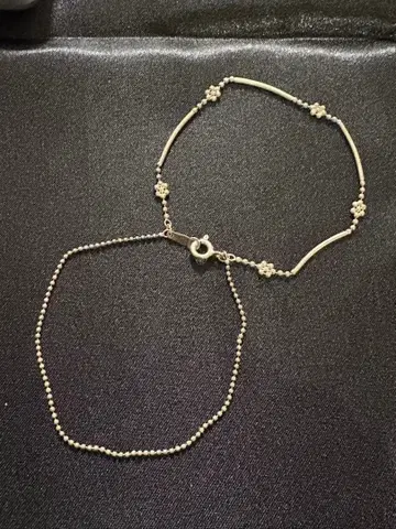 실버925 비즈 플라워 모티브 팔찌