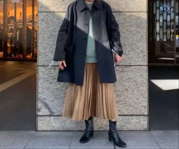 Demi-Luxe BEAMS / 더블 포켓 플레어 코트