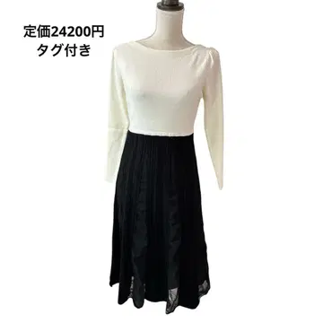 정가 24200엔 택 포함 셀포드 시어 믹스 니트 원피스