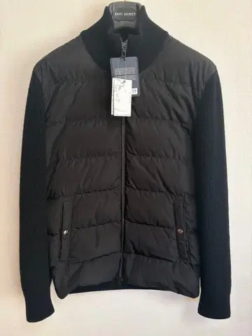 [ 새상품급 ] HERNO 하이브리드 다운 니트 48 블랙 L