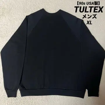 90s USA제 TULTEX 맨투맨 블랙 무지 남성용 XL